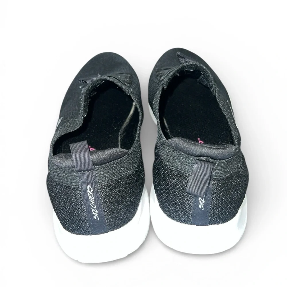 Skechers Women’s Black Knit Sneakers Size 10 EU 40 – Gently Used - Picture 2 of 6